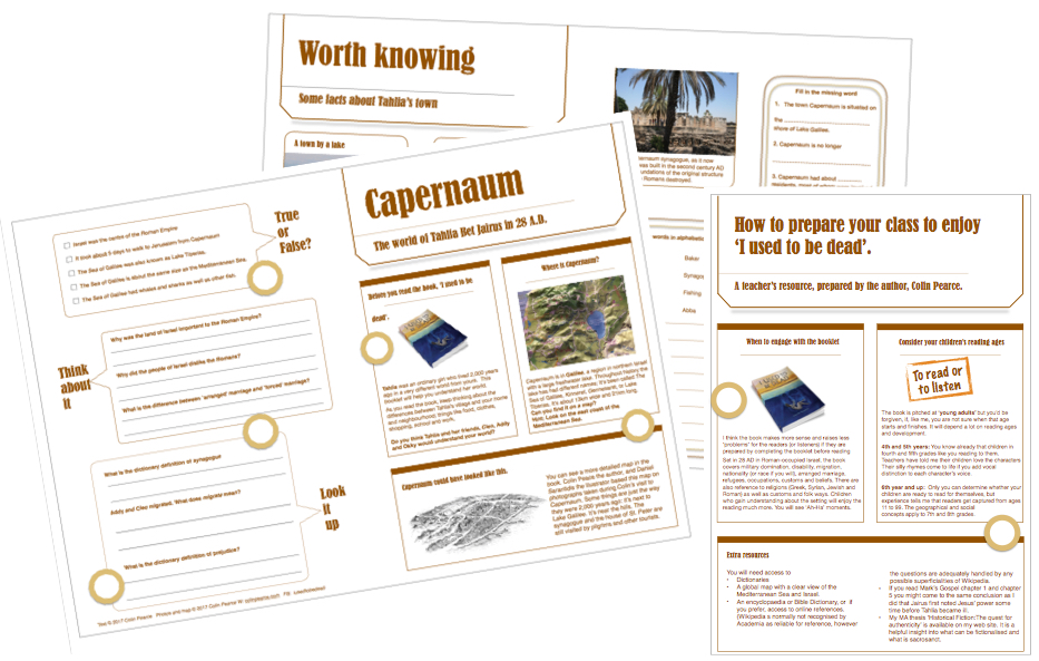 Booklet for teacher and class